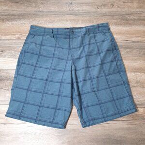 ONeill Men Hybrid Plaid Board Shorts Size 36 Swim Trunks Pool Vacation Surf